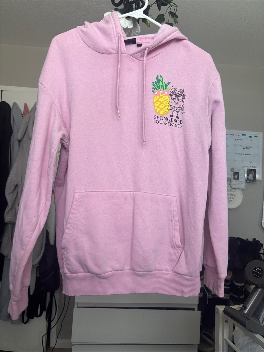 SpongeBob Squarepants Pastel Pink Pineapple Pullover Hoodie